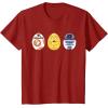 imageStar Wars R2D2 C3PO BB8 Cute Easter Egg Droids TShirtCranberry Red