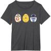 imageStar Wars R2D2 C3PO BB8 Cute Easter Egg Droids TShirtDark Heather Grey
