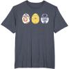 imageStar Wars R2D2 C3PO BB8 Cute Easter Egg Droids TShirtHeather Blue