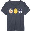 imageStar Wars R2D2 C3PO BB8 Cute Easter Egg Droids TShirtHeather Blue