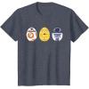 imageStar Wars R2D2 C3PO BB8 Cute Easter Egg Droids TShirtHeather Blue