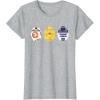 imageStar Wars R2D2 C3PO BB8 Cute Easter Egg Droids TShirtHeather Grey