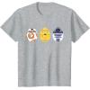 imageStar Wars R2D2 C3PO BB8 Cute Easter Egg Droids TShirtHeather Grey