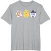 imageStar Wars R2D2 C3PO BB8 Cute Easter Egg Droids TShirtHeather Grey