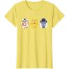 imageStar Wars R2D2 C3PO BB8 Cute Easter Egg Droids TShirtLemon Yellow