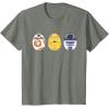 imageStar Wars R2D2 C3PO BB8 Cute Easter Egg Droids TShirtOlive Heather