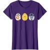 imageStar Wars R2D2 C3PO BB8 Cute Easter Egg Droids TShirtPurple