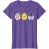 imageStar Wars R2D2 C3PO BB8 Cute Easter Egg Droids TShirtPurple Heather