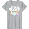 imageStar Wars The Last Jedi Easter Egg Porgs TShirtHeather Grey