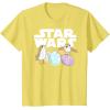 imageStar Wars The Last Jedi Easter Egg Porgs TShirtLemon Yellow