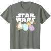imageStar Wars The Last Jedi Easter Egg Porgs TShirtOlive Heather