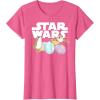 imageStar Wars The Last Jedi Easter Egg Porgs TShirtPink Heather