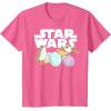 imageStar Wars The Last Jedi Easter Egg Porgs TShirtPink Heather
