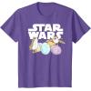 imageStar Wars The Last Jedi Easter Egg Porgs TShirtPurple Heather