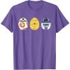 imageStar Wars R2D2 C3PO BB8 Cute Easter Egg Droids TShirtPurple Heather
