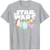 imageStar Wars The Last Jedi Easter Egg Porgs TShirtHeather Grey
