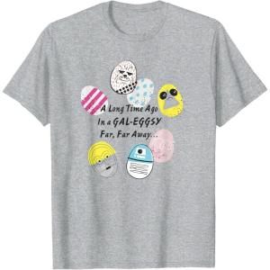 imageStar Wars Easter Group Shot Galeggsy Egg Pun TShirtHeather Grey
