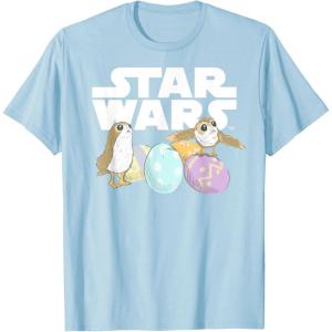 imageStar Wars The Last Jedi Easter Egg Porgs TShirtBaby Blue