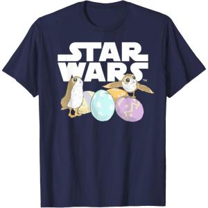 imageStar Wars The Last Jedi Easter Egg Porgs TShirtNavy Blue