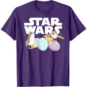 imageStar Wars The Last Jedi Easter Egg Porgs TShirtPurple