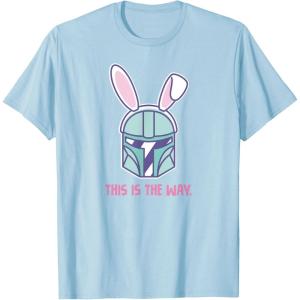 imageStar Wars The Mandalorian Easter Bunny Ears This is the Way TShirtBaby Blue