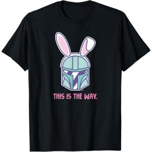 imageStar Wars The Mandalorian Easter Bunny Ears This is the Way TShirtBlack