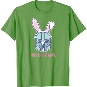 imageStar Wars The Mandalorian Easter Bunny Ears This is the Way TShirtGrass Green