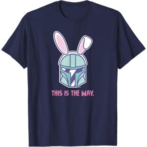 imageStar Wars The Mandalorian Easter Bunny Ears This is the Way TShirtNavy Blue