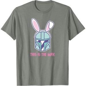 imageStar Wars The Mandalorian Easter Bunny Ears This is the Way TShirtOlive Heather