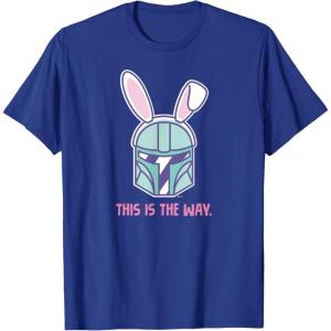 imageStar Wars The Mandalorian Easter Bunny Ears This is the Way TShirtRoyal Blue