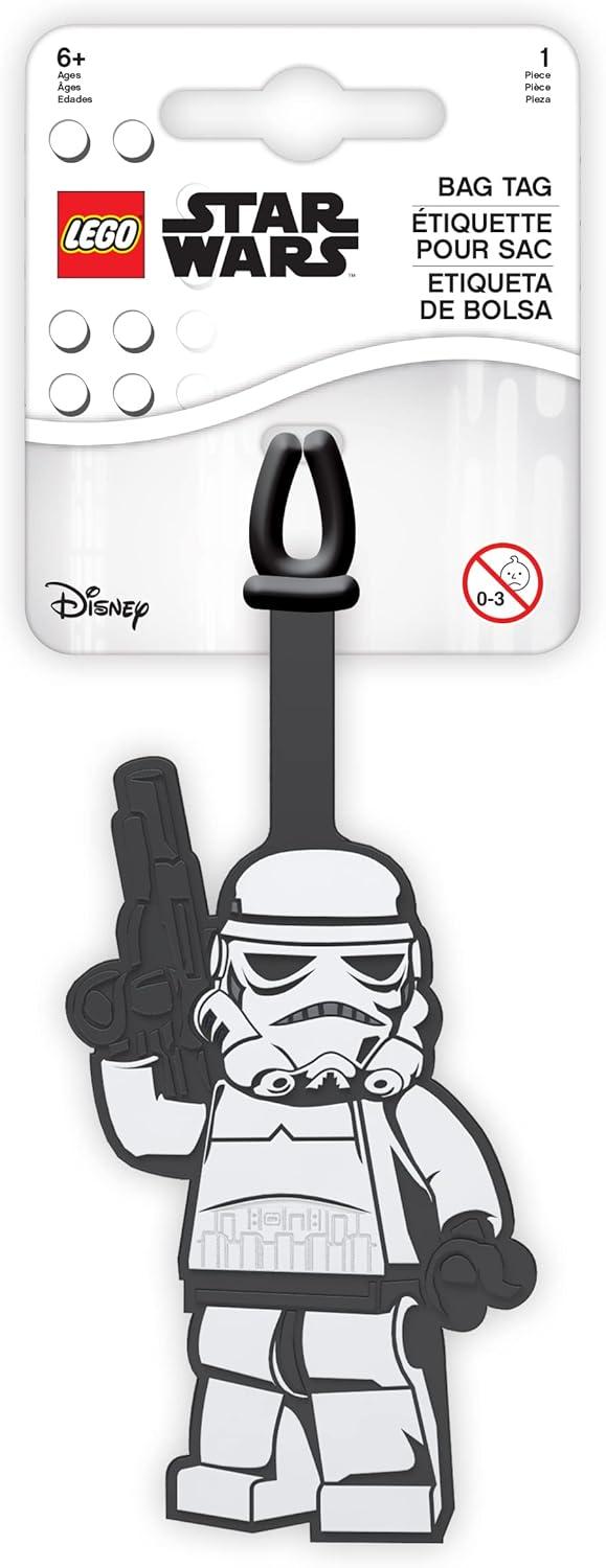 imageLEGO Star Wars Silicone Luggage Tag for Travel Suitcase Backpack  Stormtrooper 52235 Writable Surface on Back for ID Identification