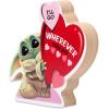 imageDisney Star Wars Baby Yoda Shelf Sitter Decor  Chunky Wood Block Cutout for Kids Bedroom Play Room or OfficeRed
