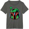 imageNEW Star Wars St Patricks Day Boba Fett Helmet Lucky Clover TShirtAsphalt Grey