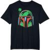 imageNEW Star Wars St Patricks Day Boba Fett Helmet Lucky Clover TShirtBlack