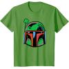 imageNEW Star Wars St Patricks Day Boba Fett Helmet Lucky Clover TShirtGrass Green