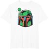 imageNEW Star Wars St Patricks Day Boba Fett Helmet Lucky Clover TShirtWhite