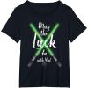 imageNEW Star Wars St Patricks Sabers May the Luck be with You TShirtBlack