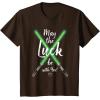 imageNEW Star Wars St Patricks Sabers May the Luck be with You TShirtBrown