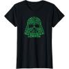 imageStar Wars Darth Vader Green Shamrocks St Patricks Day TShirtBlack