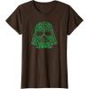 imageStar Wars Darth Vader Green Shamrocks St Patricks Day TShirtBrown
