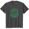 imageStar Wars Darth Vader Green Shamrocks St Patricks Day TShirtDark Heather Grey
