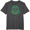 imageStar Wars Darth Vader Green Shamrocks St Patricks Day TShirtDark Heather Grey
