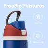 imageStar Wars FreeSip Insulated Stainless Steel Water Bottle with Straw for Sports and Travel BPAFree Sports Water Bottle 24 oz Boba FestCaptain America
