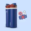 imageStar Wars FreeSip Insulated Stainless Steel Water Bottle with Straw for Sports and Travel BPAFree Sports Water Bottle 24 oz Boba FestCaptain America