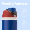 imageStar Wars FreeSip Insulated Stainless Steel Water Bottle with Straw for Sports and Travel BPAFree Sports Water Bottle 24 oz Boba FestCaptain America