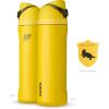 imageStar Wars FreeSip Insulated Stainless Steel Water Bottle with Straw for Sports and Travel BPAFree Sports Water Bottle 24 oz Boba FestHufflepuff