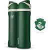 imageStar Wars FreeSip Insulated Stainless Steel Water Bottle with Straw for Sports and Travel BPAFree Sports Water Bottle 24 oz Boba FestSlytherin