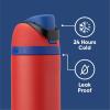 imageStar Wars FreeSip Insulated Stainless Steel Water Bottle with Straw for Sports and Travel BPAFree Sports Water Bottle 24 oz Boba FestSpiderman