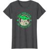 imageStar Wars St Patricks Day Grogu May The Luck Be With You TShirtDark Heather Grey