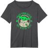 imageStar Wars St Patricks Day Grogu May The Luck Be With You TShirtDark Heather Grey
